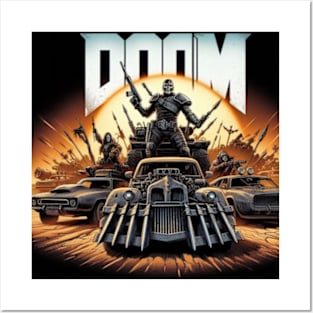 Mad Max Driving the Doom Cars Posters and Art